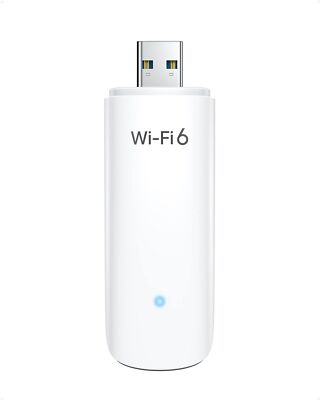 WiFi 6 AX1800Mbps USB WiFi Adapter Dual Band WiFi Dongle 5GHz 1201Mbps + 2.4G...