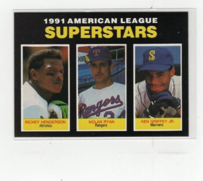 1992 Ken Griffey Jr Nolan Ryan Rickey Henderson Superstars Free Shipping (E779)