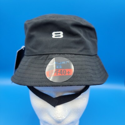 Layer 8 Infant Toddler's Boy's Bucket Hat Black UPF40+ Protection OS Adjustable 