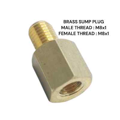 M8x1 Stecker auf M8x1 Buchse Messing Sumpf Adapter Öltemperaturanzeige Sensor
