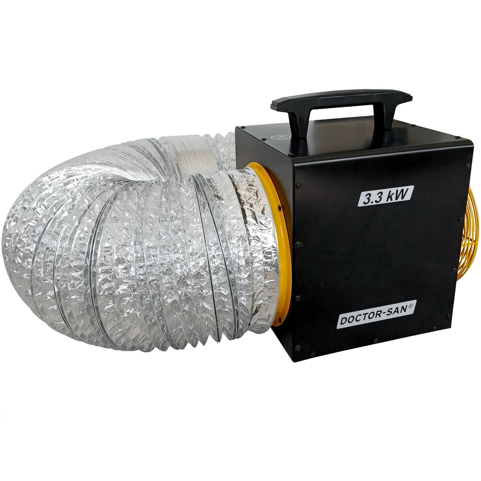 Heizlüfter Elektroheizer Bauheizer mit 7m Schlauch Heizgebläse Heizgerät 3,3kW - Bild 3 von 4
