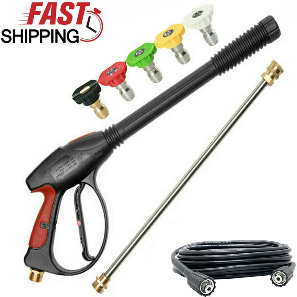 High Pressure 4000 PSI Power Washer Gun Spray Wand & Nozzle Kit - M22 Thread, 5800 PSI Max, Quick Connect 10 thumbnail image