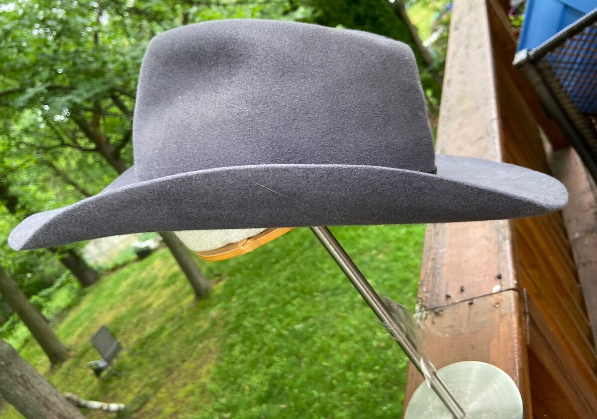 Outback Trading Akubra Hat Mens 55 Gray Pure Fur Pelt Snowy Outback Trading Akubra Hat Mens 55 Gray Pure Fur Pelt Snowy