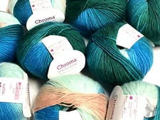 MERMAID 100gr Skein 198yd Knit Picks CHROMA WORSTED SW Merino Soft Wool+Ny YARN