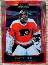 2021-22 OPC PLATINUM HOCKEY CARTER HART RED PRISM SP #012/199 #108 FLYERS!