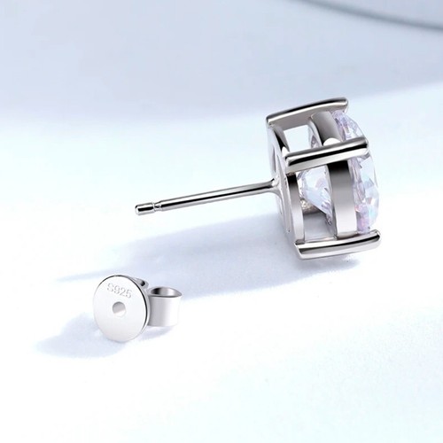3-9mm D Color VVS1 Moissanite Stud Earrings Gift For Her 925 Sterling Silver GRA - Picture 10 of 25