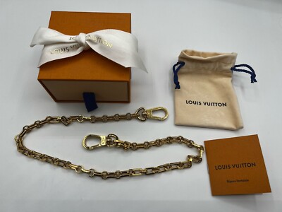 Exclusive Louis Vuitton - Loop Hobo Strap Metal Gold Purse Handbag Chain