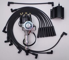 Pontiac 350 389 455 Black Small Cap Hei Distributor Usa Plug Wires 50k Coil