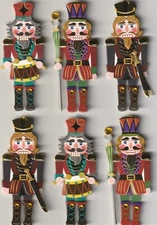 NEW! 6 Amazing NUTCRACKER Theme generic 3-D stickers FAST FREE shipping! WOW!!
