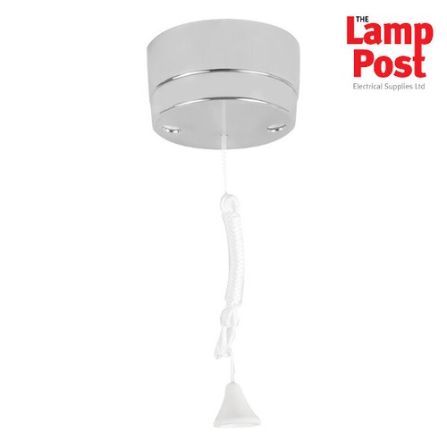 POLISHED CHROME Shiny Chrome Pull Cord Pull Switch Bathroom Light ...