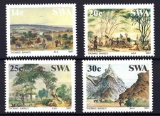 W0505 SOUTH WEST AFRICA 1987 Paintings from Thomas Baines - landscapes  MNH