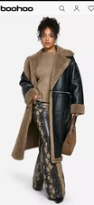 BOOHOO PLUS 4 IN 1 DETACHABLE AVIATOR Coat BNWT Size 16 Rrp £97