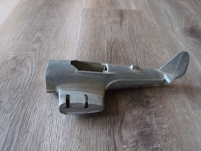 VINTAGE METAL SILVER COLORED AIRPLANE SHELL TOY FOR PARTS 8 INCH LONG ...
