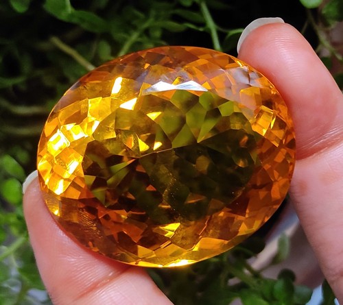 EGL Certified Natural 198.90 Ct Oval Cut Yellow Citrine Brazilian Loose Gemstone - Picture 3 of 15