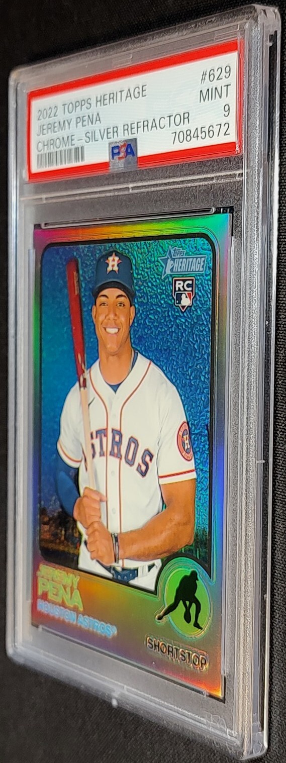 PSA 9 SP RC /373 JEREMY PENA ⚡CHROME SILVER REFRACTOR ROOKIE 2020 Topps Heritage view 7