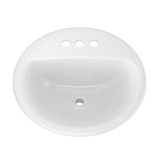 PROFLO  PF194RWH  Rockaway 19" Circular Vitreous China Drop In - White