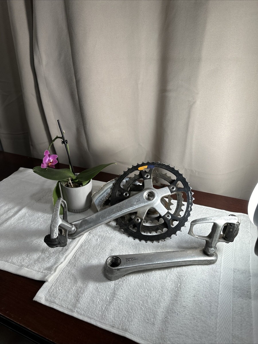 Vintage Shimano Deore FC-MT60 175mm Mtn Bike Crankset fair used +