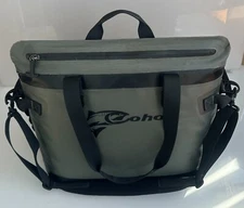 COHO Heavy Duty Ice-For-Days Soft-Sided Insulated Gray / Blue Cooler Bag -30-Can