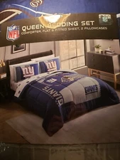 NFL NEW YORK GIANTS QUEEN SIZED BED IN A BAG -OFFICIALLY LICENSED 