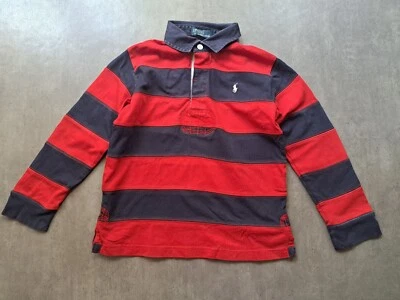 RALPH LAUREN POLO 6 ans sweat garçon manches longues bleu marine et rouge TBE - Photo 1/4