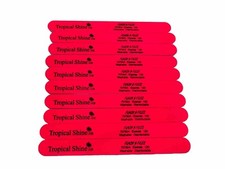 10 Tropical Shine Neon red Coarse 120 Nail Files Made In USA