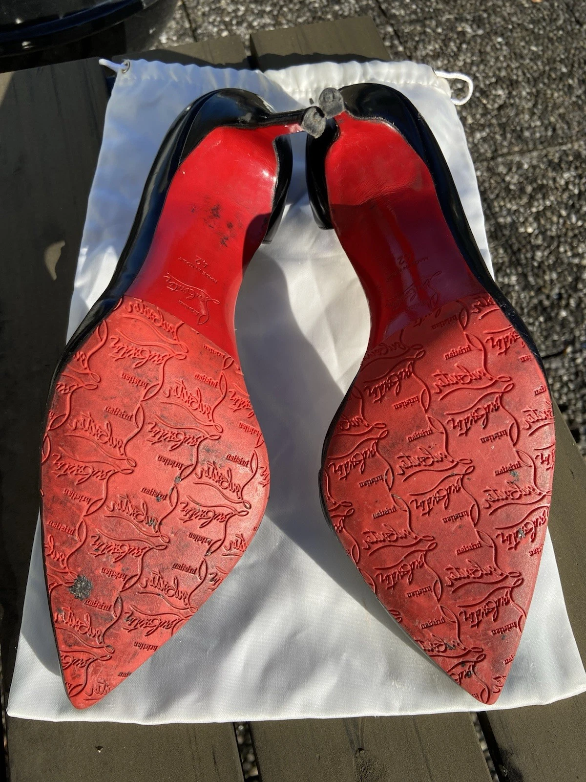 Christian Louboutin — Black Leather Christian Louboutin Iriza 120 Pumps EU 42