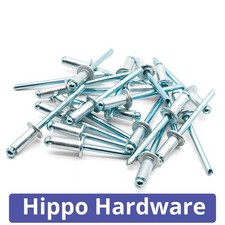 4.8mm 5mm 6mm 6.4mm Aluminium Steel Pop Rivets Dome Head Open End Blind