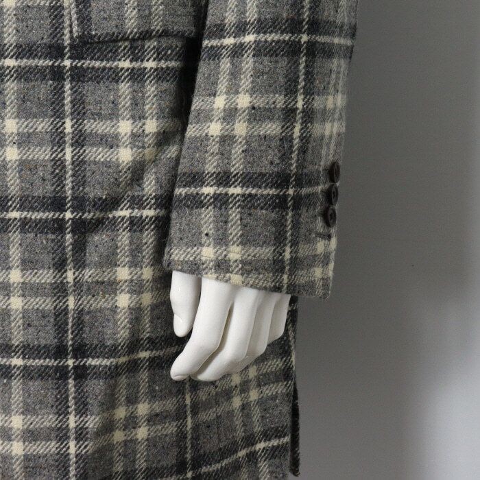 Thom Browne Gray Wool Over Check Pattern Men's Co… - image 3