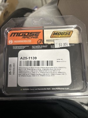 Moose Racing /Moose Utility Division Rear Wheel Bearing Kit part number A25-1139
