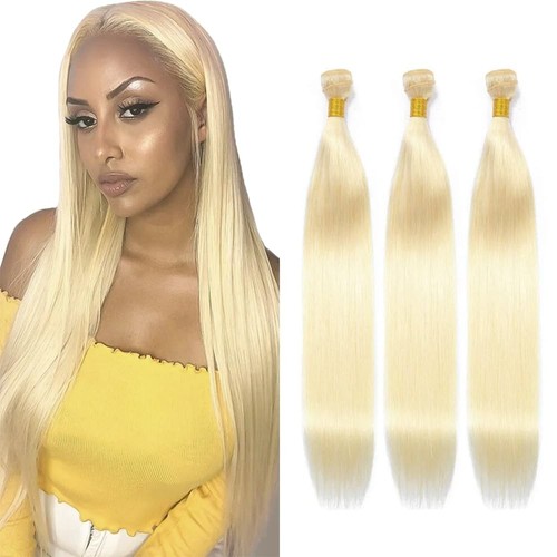 613 Bundles Human Hair Straight Bundles 14 16 18 inch Brazilian Virgin ...