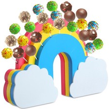 Rainbow Cake Pop Stand, 26 Holes Wooden Display Holder