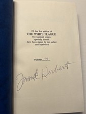 Product Image: SIGNED Frank Herbert The White Plague AUTOGRAPHED Slipcase 1st Ed 414/500 1982