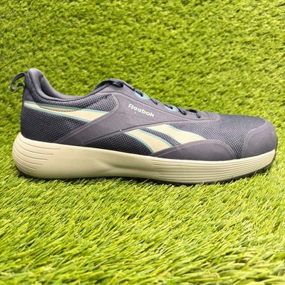 Reebok Lite Plus 4 Mens Size 8.5 Blue Gray White Composite Toe Safety Work Shoes