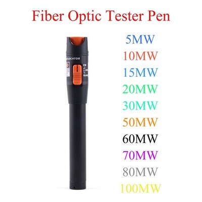 Visual Fault Locator Fiber Optic Tester Pen 5-100KM Red Light VFL SC/FC/ST