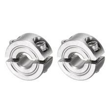 2pcs Double Split Shaft Collar 1/4" Bore Two-Piece Clamping Collar 11/16" OD