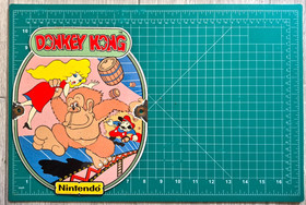 Nintendo NES Donkey Kong Oil Barrels Fall Porcelain Enamel Sign Vintage 10" x 8"