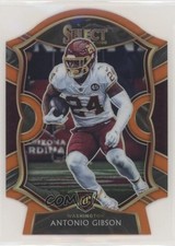 2020 Panini Select Concourse Orange Prizm Die-Cut Antonio Gibson #72 uw8