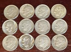 Lot of 12 90% Silver 🔥Roosevelt Dimes🔥 1947  - 1964
