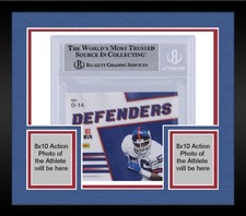 Framed Lawrence Taylor Giants Signed 2019 Panini Score Defenderers D-14 BAS Card