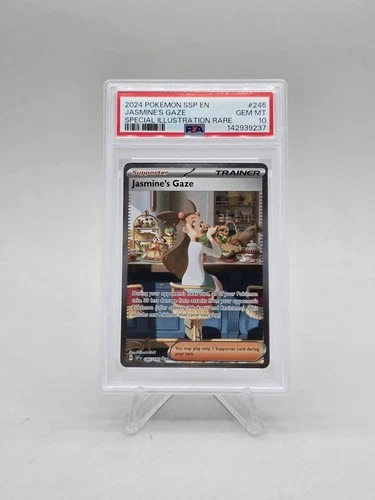 2024 Pokemon Jasmine's Gaze #245 SIR Surging Sparks PSA 10