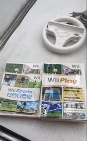 Nintendo Wii White Home Console System With Accessories & Games Lot