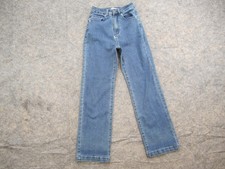 ETTELO Straight Jeans Womens 2 Blue Medium Wash High Rise Stretch Denim Pants