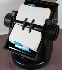 Vintage Bates Revolver Swivel Rotary Business File RSWC24 Phone Recipes Office