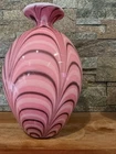 FENTON ART GLASS 1975 PULLED FEATHER HYACINTH VASE ROBERT BARBER FETTY 169/450