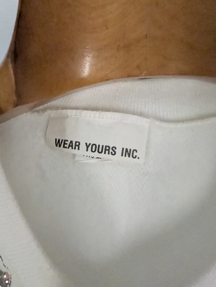 Camiseta moletom Panther Flower Art vintage anos 80 glitter New Wave 5050 OSFA EUA - Imagem 3 de 4