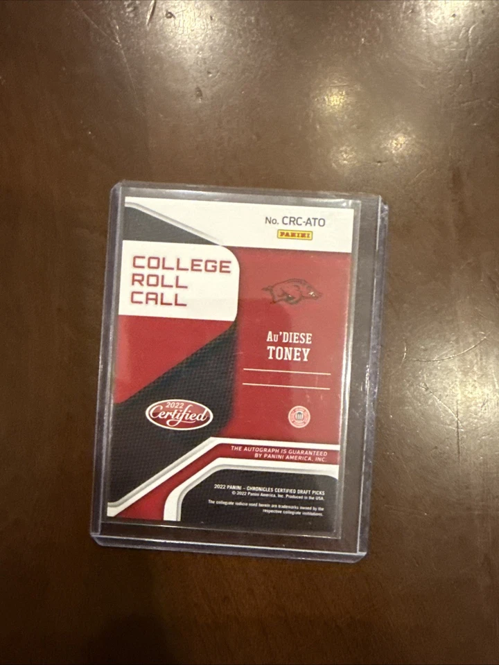 2022 panini chronicles draft picks college roll call audiese Toney auto  - Image 2 of 2