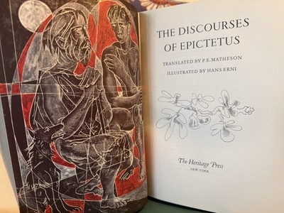 Discourses of Epictetus Heritage Press HC Slipcase Hans Erni Illustrated VG