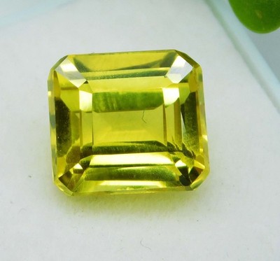Natural Ceylon Yellow Sapphire 6.80 Ct Asscher Cut Certified Loose Gemstone AAA