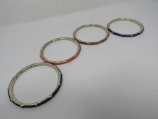 Designer Bangle Bracelet Lot of 4 Gold/Multicolored Female Adult