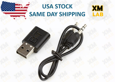 USB Bluetooth Music Stereo Wireless Audio Receiver Adapter 3.5mm Home Car PC AUX
